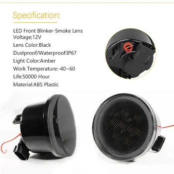 Front Fender Side Marker LED Smoke Light Set For Jeep Wrangler 09-17 Smoked Lamp
Front Fender Side Marker LED Smoke Light Set For Jeep Wrangler 09-17 Smoked Lamp