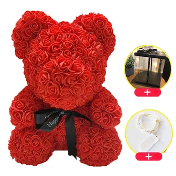25cm Soap Foam Bear Of Artificial Roses Teddi Bear Flowers With/Without Light In Gift Box Non-fading Rose Flower Valentine
25cm Soap Foam Bear Of Artificial Roses Teddi Bear Flowers With/Without Light In Gift Box Non-fading Rose Flower Valentine