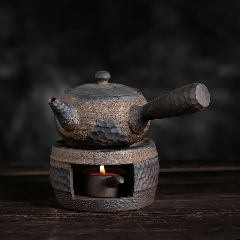 Japanese-style handmade retro heating tea maker, coarse pottery teapot, ceramics, Kung Fu Pot, warm tea set 200-230ml
Japanese-style handmade retro heating tea maker, coarse pottery teapot, ceramics, Kung Fu Pot, warm tea set 200-230ml
