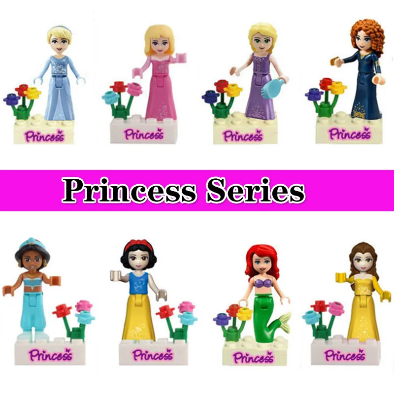 8Pcs/Lot Legoinglys Princess Figures Anna Elsa Snow White Bell Cartoon Building Block Set Friends for Girls Gifts Playmobil Toys
8Pcs/Lot Legoinglys Princess Figures Anna Elsa Snow White Bell Cartoon Building Block Set Friends for Girls Gifts Playmobil Toys