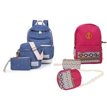 3Pcs Korean Casual Women Backpacks Canvas Book Bags Light Blue & 3 Pcs Polka Dot Printing Women Backpack
3Pcs Korean Casual Women Backpacks Canvas Book Bags Light Blue & 3 Pcs Polka Dot Printing Women Backpack