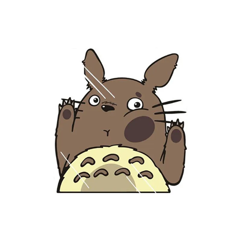 Наклейки Totoro из коллидированного стекла для стайлинга автомобиля 3d Виниловые