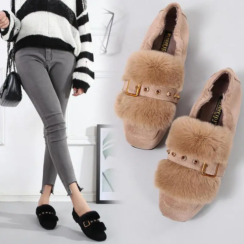 Plus Size Genuine Leather Fur Loafers Wool Snow Shoes Woman Winter Plush Flats Warm Shoes Lady Slip On Rivet Moccasins Footwear
Plus Size Genuine Leather Fur Loafers Wool Snow Shoes Woman Winter Plush Flats Warm Shoes Lady Slip On Rivet Moccasins Footwear