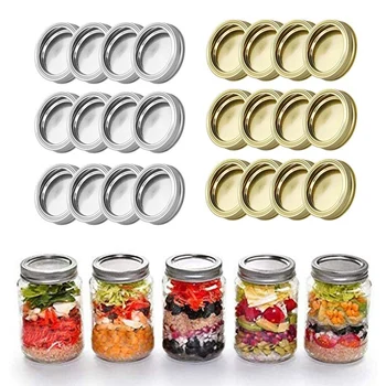 24Pcs Split-Type Lids Leak Proof Storage Solid Cap Canning Jar Lids for Regular and Wide Mouth Mason Jar
24Pcs Split-Type Lids Leak Proof Storage Solid Cap Canning Jar Lids for Regular and Wide Mouth Mason Jar