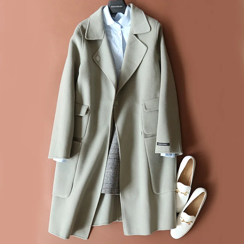 Boollili Double Side Autumn Wool Coat Women Overcoat 2020 New Elegant Long Sleve Pockets Trench Coat For Women Outwear
Boollili Double Side Autumn Wool Coat Women Overcoat 2020 New Elegant Long Sleve Pockets Trench Coat For Women Outwear