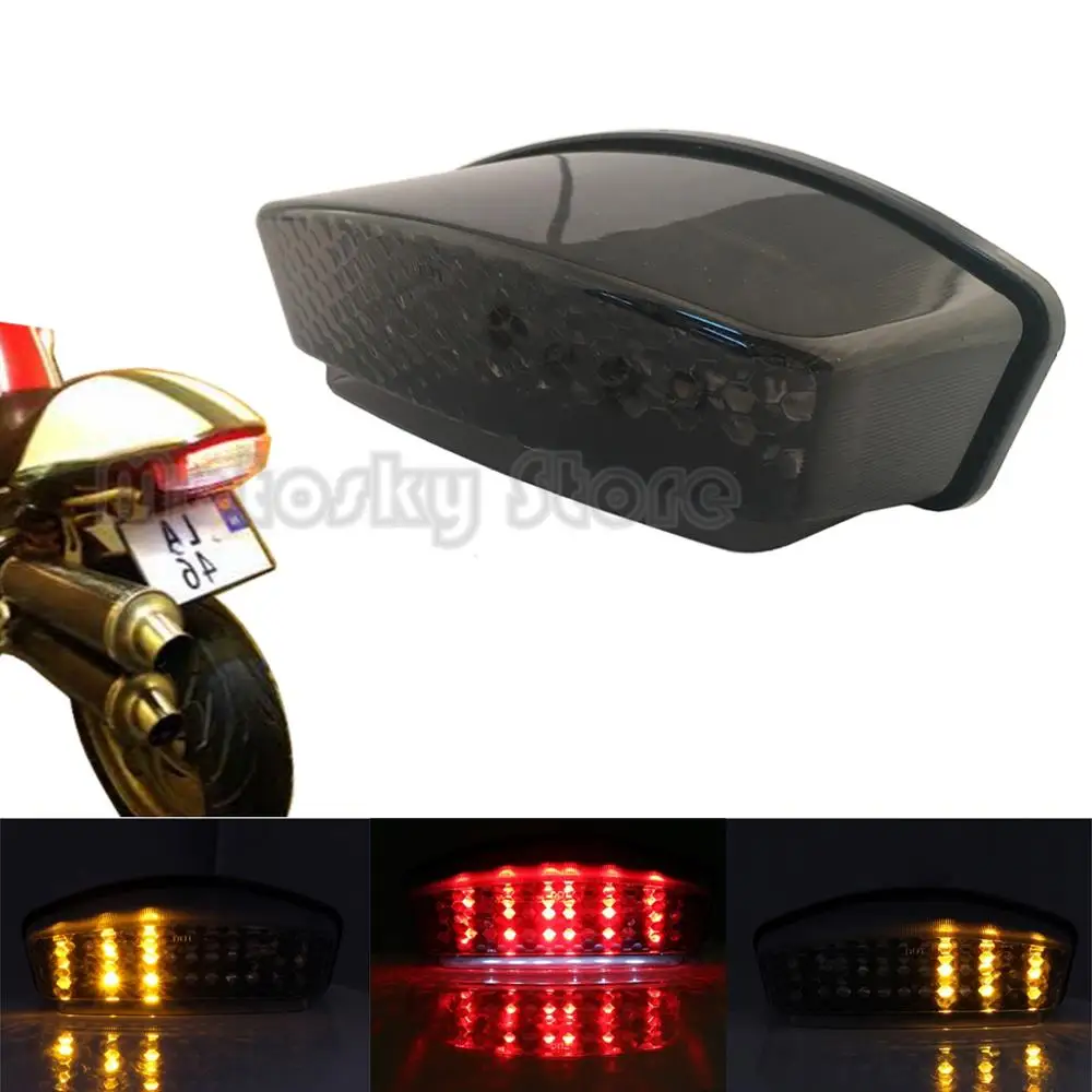 Taillight Tail Brake Turn Signals Integrated Led Light Smoke For Ducati Monster 400 600 620 695 750 800 900 1000 S2R S4R
Taillight Tail Brake Turn Signals Integrated Led Light Smoke For Ducati Monster 400 600 620 695 750 800 900 1000 S2R S4R