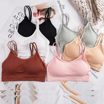 Women Bra Seamless Beauty Back Letter Wrapped Chest Vest Chest Pad Backless Underwear Straps Tube Top Thread Sports Bra
Women Bra Seamless Beauty Back Letter Wrapped Chest Vest Chest Pad Backless Underwear Straps Tube Top Thread Sports Bra