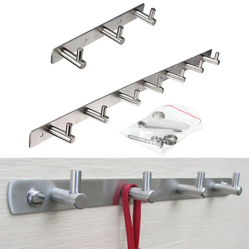 Stainless Steel Stick 3/4/5/6/7/8 Hooks Coat Hat Clothes Robe Holder Rack Hook Wall Hanger Coat Hooks Wall Mounted
Stainless Steel Stick 3/4/5/6/7/8 Hooks Coat Hat Clothes Robe Holder Rack Hook Wall Hanger Coat Hooks Wall Mounted