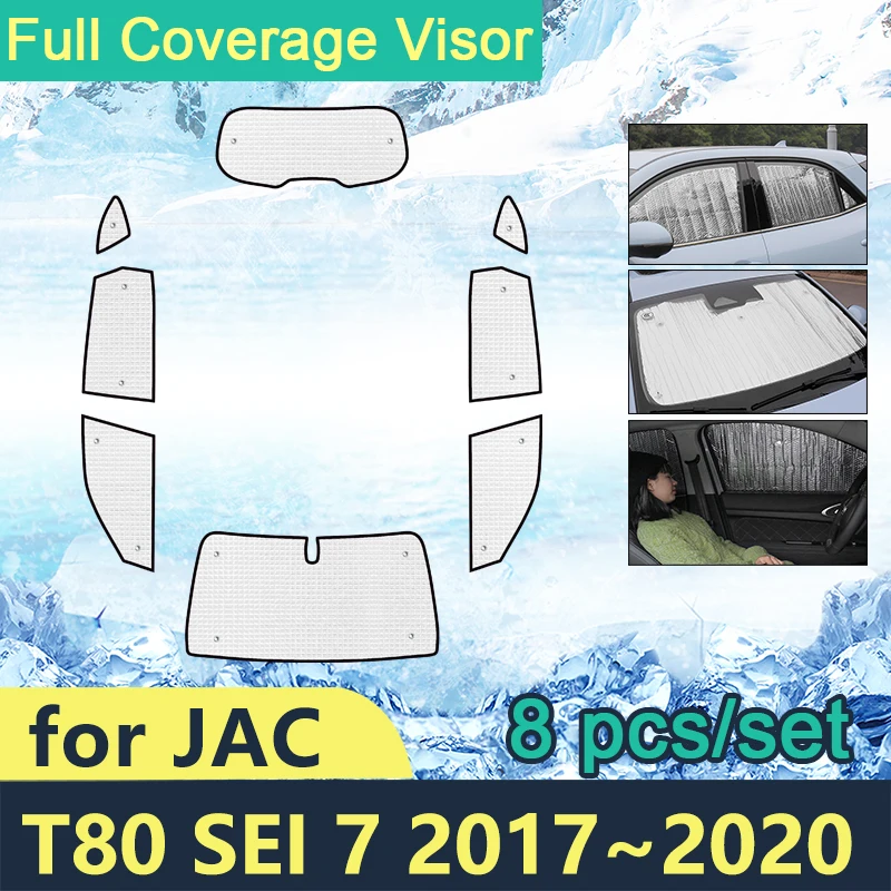 

Full Cover Sunshades For JAC T80 Sei 7 2017 2018 2019 2020 Car Sun Protection Windshields Side Windows Accessories Parasol