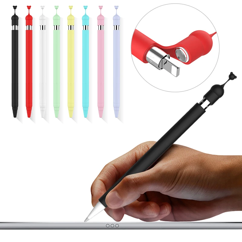 Силиконовые чехлы с милым медведем для Apple Pencil 1nd Generation чехол планшета сенсорные