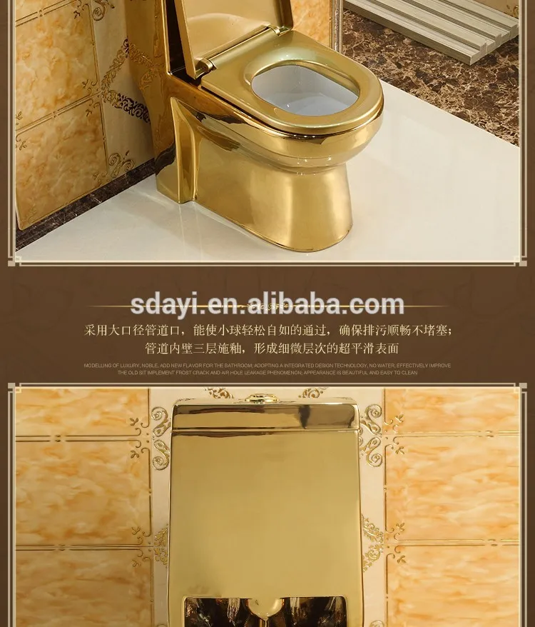 golden ceramic color luxury wc toilet bowl gold color toilet for sale
