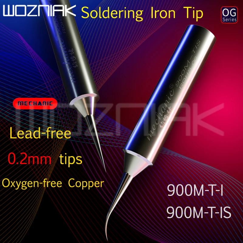 MECHANI original tip 0.2mm lead-free oxygen-free copper soldering iron tip for mobile phone repair flying patch welding head
MECHANI original tip 0.2mm lead-free oxygen-free copper soldering iron tip for mobile phone repair flying patch welding head