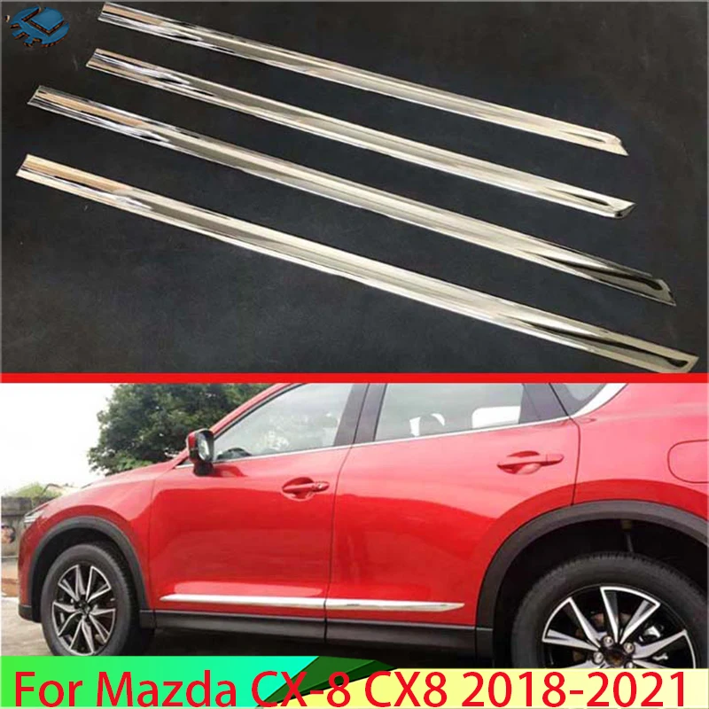 Для Mazda CX-8 CX8 2018-2021 2019 2020 ABS Хромированная боковая дверная линия декоративная отделка корпуса накладка с акцентом защита для стайлинга ободок 
Для Mazda CX-8 CX8 2018-2021 2019 2020 ABS Хромированная боковая дверная линия декоративная отделка корпуса накладка с акцентом защита для стайлинга ободок