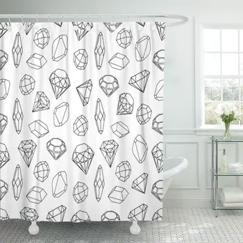 Pattern Black and White Diamonds Geometric Linear Gem Jewel Shower Curtain Waterproof Fabric 72 x 78 Inches Set with Hooks
Pattern Black and White Diamonds Geometric Linear Gem Jewel Shower Curtain Waterproof Fabric 72 x 78 Inches Set with Hooks