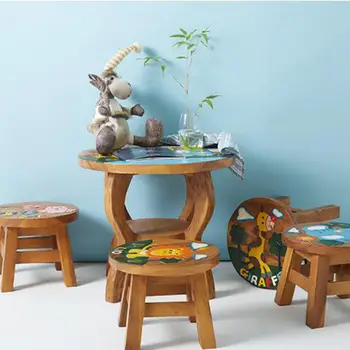 And Le Hola Imported Solid Wood Cartoon Stool Family Lovely Children's Stools, Benches, Wooden Stools, Telli House 
And Le Hola Imported Solid Wood Cartoon Stool Family Lovely Children's Stools, Benches, Wooden Stools, Telli House