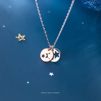 MODIAN Different 2 Color Disc Hollow Out Stars Pendant Necklace for Women 925 Sterling Silver Adjustable Necklace Fine Jewelry
MODIAN Different 2 Color Disc Hollow Out Stars Pendant Necklace for Women 925 Sterling Silver Adjustable Necklace Fine Jewelry