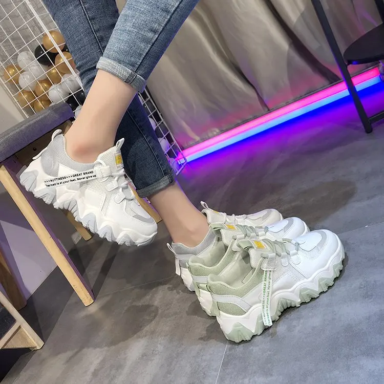 Shoes Women's 2020 New Style Korean-style Big Wave Cross Straps Casual Shoes Mixed Colors Semi-high Heeled Women Sneakers
Shoes Women's 2020 New Style Korean-style Big Wave Cross Straps Casual Shoes Mixed Colors Semi-high Heeled Women Sneakers