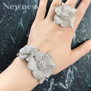 Newness Luxury Flower Blossom KoreanBangle Ring Set Fashion Jewelry Sets For Women Wedding Engagement brincos para as mulheres
Newness Luxury Flower Blossom KoreanBangle Ring Set Fashion Jewelry Sets For Women Wedding Engagement brincos para as mulheres