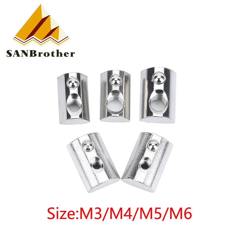 Half round nut M3 M4 M5 M6 nut shrapnel steel ball nut block for EU standard 20 aluminum profile elastic nut 10pcs
Half round nut M3 M4 M5 M6 nut shrapnel steel ball nut block for EU standard 20 aluminum profile elastic nut 10pcs