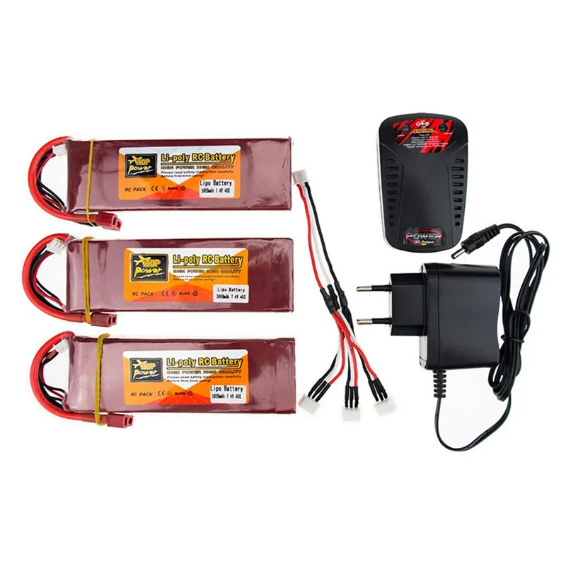 3PCS New Version Rc Lipo Battery with Charger 2S 7.4V 5000mah 40C Max 60C T Plug for Wltoys 12428 12423 1:12 RC Car Spare parts
3PCS New Version Rc Lipo Battery with Charger 2S 7.4V 5000mah 40C Max 60C T Plug for Wltoys 12428 12423 1:12 RC Car Spare parts