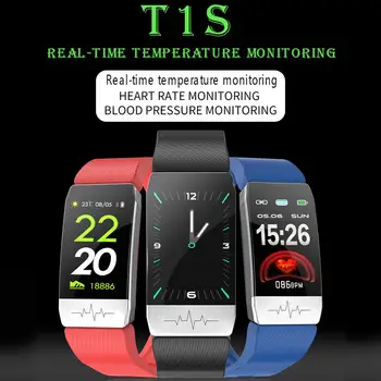 T1S Smart Watch bracelet Women Men Kid Body Temperature Measure Blood Pressure Oxygen Heart Rate Monitor Health Smart Wristbands
T1S Smart Watch bracelet Women Men Kid Body Temperature Measure Blood Pressure Oxygen Heart Rate Monitor Health Smart Wristbands