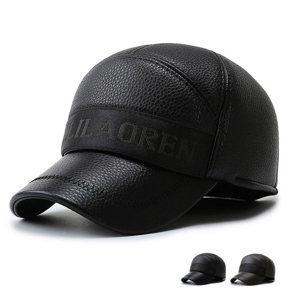 Winter Man Baseball Caps Casual Style PU Material With Ear Protection Warm Curved Brim Adjustable Head Circumference Male Hats
Winter Man Baseball Caps Casual Style PU Material With Ear Protection Warm Curved Brim Adjustable Head Circumference Male Hats