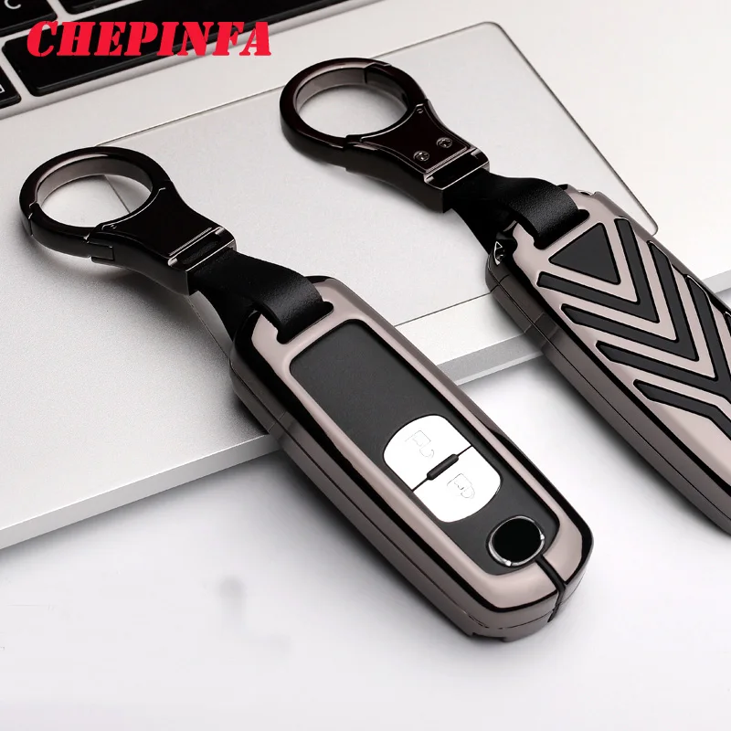 Metal Car Key Shell Cover Case Keychain Holder For Mazda 2 3 5 6 CX-3 CX-4 CX-5 CX-7 CX-9 Atenza Axela MX5 Miata Smart Full | Автомобили и