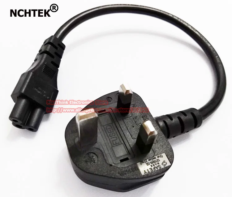 Сетевой кабель NCHTEK BS1363 13 а до IEC 320 C5 3 контакта 30 см 1 шт. | Обустройство дома