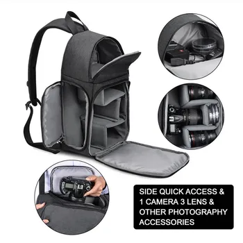 Camera bag Waterproof DSLR Camera Chest Sling Crossbody Shoulder Bag with Removable Divider Tripod Holder for Canon Nikon SLR
Camera bag Waterproof DSLR Camera Chest Sling Crossbody Shoulder Bag with Removable Divider Tripod Holder for Canon Nikon SLR
