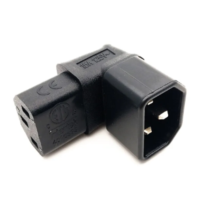 IEC 320 C14 to C13 Right Angle AC Adapter, IEC 3Pole Male to Female 90Degree Down Angle AC converter
IEC 320 C14 to C13 Right Angle AC Adapter, IEC 3Pole Male to Female 90Degree Down Angle AC converter