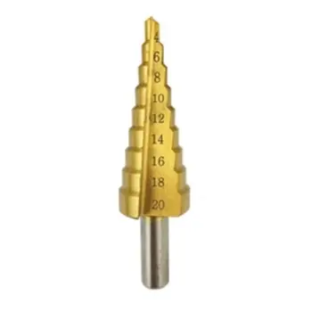 HSS Steel Large Step Drills Bit Tool Set Triangle Handle Coated Metal Drill Bit Cutter 4-12/20/32mm 
HSS Steel Large Step Drills Bit Tool Set Triangle Handle Coated Metal Drill Bit Cutter 4-12/20/32mm