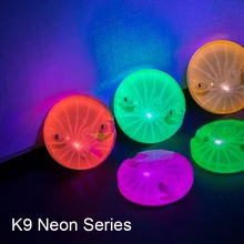 K9 ניאון עגול לתפור על Rhinestones 8mm/10mm/12mm 5 צבעים גליטר זכוכית זוהר עבור בגד קישוט(China)