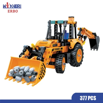 ERBO 377 Pcs Technology Backhoe Loader Car DIY Building Blocks City Model Bricks Car Toys for Children Toys Educational Gift 
ERBO 377 Pcs Technology Backhoe Loader Car DIY Building Blocks City Model Bricks Car Toys for Children Toys Educational Gift