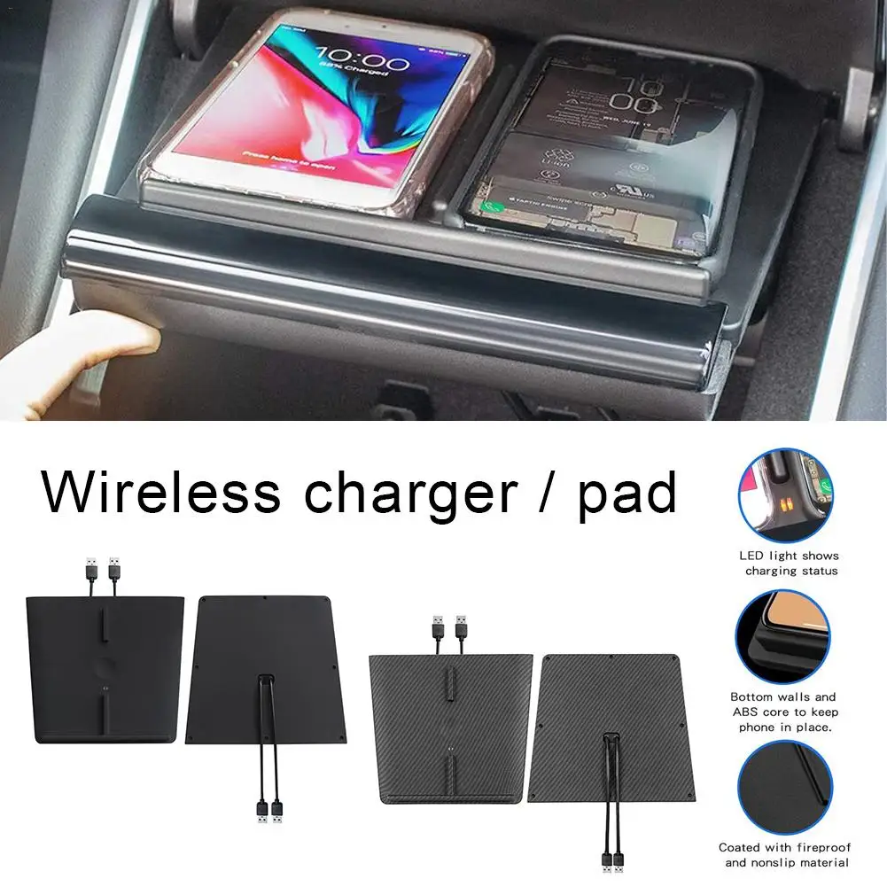 Wireless Phone Charger Dual Charging Anti-skid Car Mount For Tesla Model 3 Center Console Charger For All Qi Android Device
Wireless Phone Charger Dual Charging Anti-skid Car Mount For Tesla Model 3 Center Console Charger For All Qi Android Device