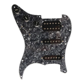 Electric Guitar Pickguard Pickups Loaded Prewired 11 Hole SSH Black Pearl 
Electric Guitar Pickguard Pickups Loaded Prewired 11 Hole SSH Black Pearl
