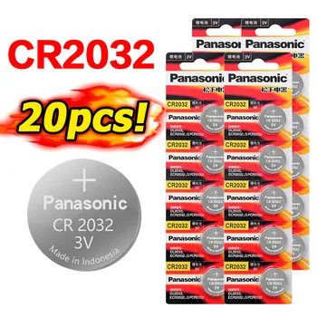 20Pcs CR2032 PANASONIC 3V Lithium Battery Button Coin Cell 5004LC SB-T15 DL2032 KL2032 for Watch Remote Control Computers
20Pcs CR2032 PANASONIC 3V Lithium Battery Button Coin Cell 5004LC SB-T15 DL2032 KL2032 for Watch Remote Control Computers