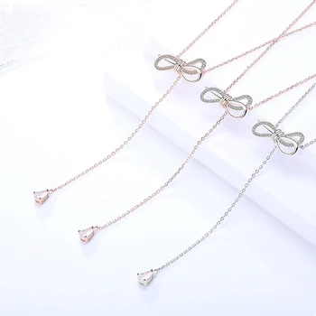 100% Real 925 Sterling Silver Bowknot Choker Necklace Sideways Bowknot Choker Tassel Necklaces for Women Girls Birthday Gifts
100% Real 925 Sterling Silver Bowknot Choker Necklace Sideways Bowknot Choker Tassel Necklaces for Women Girls Birthday Gifts