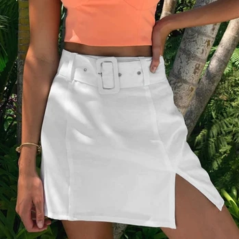 Summer Split Skirt High Waist Women Short Casual Basic Bottoming Skirt with Belt Adjustable Waist Fashion Streetwear Girl 90s
Summer Split Skirt High Waist Women Short Casual Basic Bottoming Skirt with Belt Adjustable Waist Fashion Streetwear Girl 90s