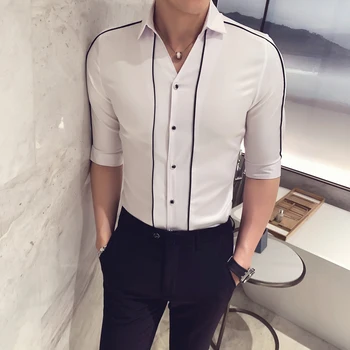 2020 Summer New Shirts Men Casual Shirt Short Sleeve Luxury Casual Slim Fit Male Shirts Streetwear Top White Black Shirts
2020 Summer New Shirts Men Casual Shirt Short Sleeve Luxury Casual Slim Fit Male Shirts Streetwear Top White Black Shirts