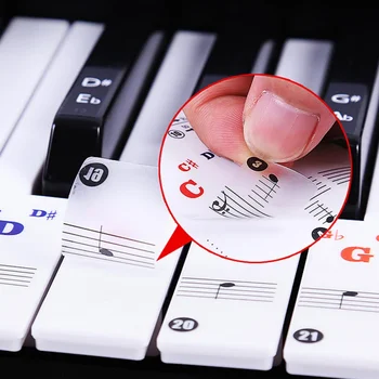 Piano Sticker Set Transparent Removable 61 Key Piano Electronic Keyboard Sticker Colorful Kid Beginners Note Piano Practice Tool
Piano Sticker Set Transparent Removable 61 Key Piano Electronic Keyboard Sticker Colorful Kid Beginners Note Piano Practice Tool