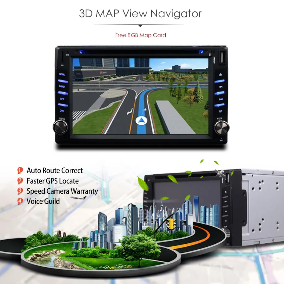 Excellent 2Din Universal Car In Dash GPS Navigator Bluetooth Radio CD DVD MP3 Video Media Player Head Unit Stereos 6.2 Inch Touch Screen 7 Excellent 2Din Universal Car In Dash GPS Navigator Bluetooth Radio CD DVD MP3 Video Media Player Head Unit Stereos 6.2 Inch Touch Screen 7