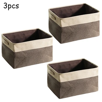 3PCS Large Storage Basket Bin Set Cube Box Foldable Canvas Fabric Collapsible Beige Brown Canvas Polyester
3PCS Large Storage Basket Bin Set Cube Box Foldable Canvas Fabric Collapsible Beige Brown Canvas Polyester