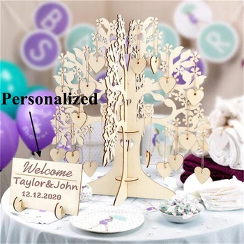 Personalized Wedding Guest Book Tree Wooden Hearts Rustic Memory Visit Signatures Sign Book for Wedding Party Decor Ornaments
Personalized Wedding Guest Book Tree Wooden Hearts Rustic Memory Visit Signatures Sign Book for Wedding Party Decor Ornaments