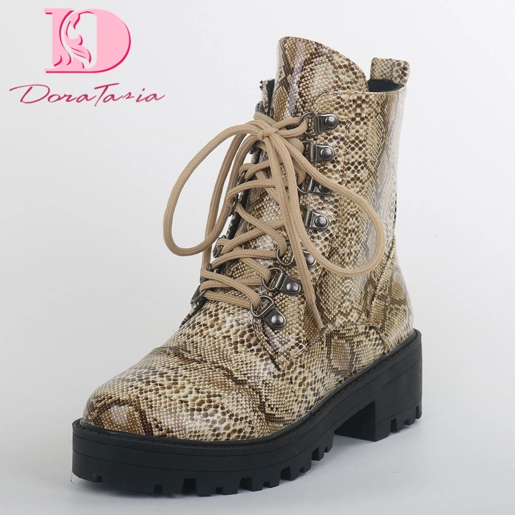 Doratasia 2020 Winter big size 43 Fashion ankle Boots short Boots Woman Shoes shoelace cool snake veins Shoes Women Boots female
Doratasia 2020 Winter big size 43 Fashion ankle Boots short Boots Woman Shoes shoelace cool snake veins Shoes Women Boots female