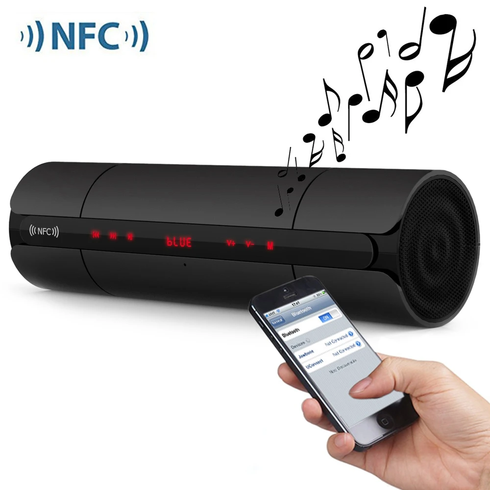 Multifunctional Portable KR8800 Matte Wireless Bluetooth V3.0 NFC Speaker with LED Screen FM Radio
Multifunctional Portable KR8800 Matte Wireless Bluetooth V3.0 NFC Speaker with LED Screen FM Radio