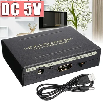 HDMI Audio Extractor 1080P HDMI to HDMI Optical SPDIF RCA Analog Audio Extractor Converter Splitter With USB Digital Cable
HDMI Audio Extractor 1080P HDMI to HDMI Optical SPDIF RCA Analog Audio Extractor Converter Splitter With USB Digital Cable