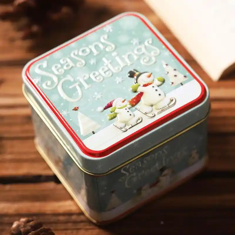 storage tank christmas gifts package tin box party candy biscuit