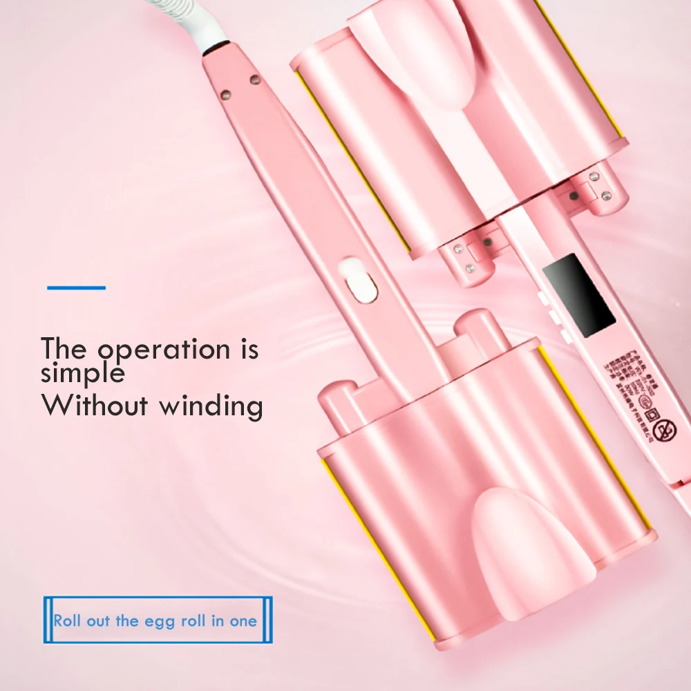 Digital Display Big Wave Hair Curlers Three Tubes Hair Waver Curling Irons 26mm/32mm Ceramic Curler Quick Heat Hair Style Tool
Digital Display Big Wave Hair Curlers Three Tubes Hair Waver Curling Irons 26mm/32mm Ceramic Curler Quick Heat Hair Style Tool