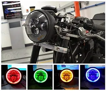 Motorcycle LED Angel Eye Metal High Low Beam HeadLight Lamp For Yamaha Honda Shadow 1100 Suzuki Kawasaki Harley 883
Motorcycle LED Angel Eye Metal High Low Beam HeadLight Lamp For Yamaha Honda Shadow 1100 Suzuki Kawasaki Harley 883