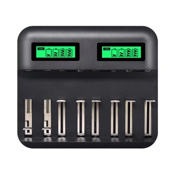 SOONHUA LCD Display USB Battery Charger Universal 8 Slots Chargers For AA AAA C D Size Rechargeable Battery
SOONHUA LCD Display USB Battery Charger Universal 8 Slots Chargers For AA AAA C D Size Rechargeable Battery